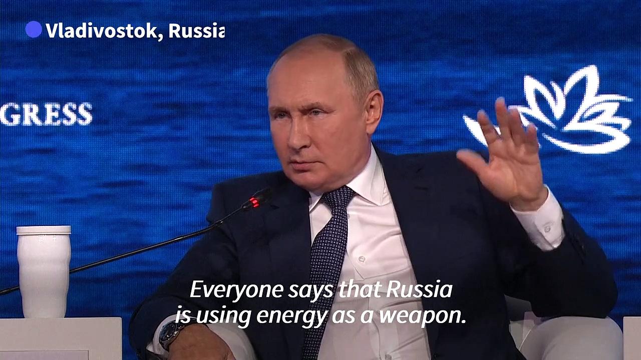 Putin denies Russia using energy as 'weapon' against Europe