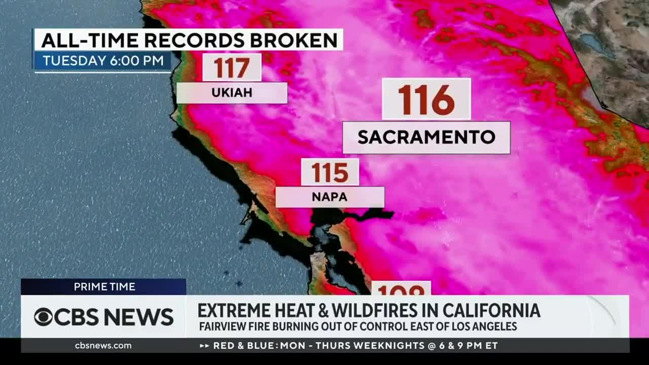 California's extreme heat exacerbates wildfires, power issues