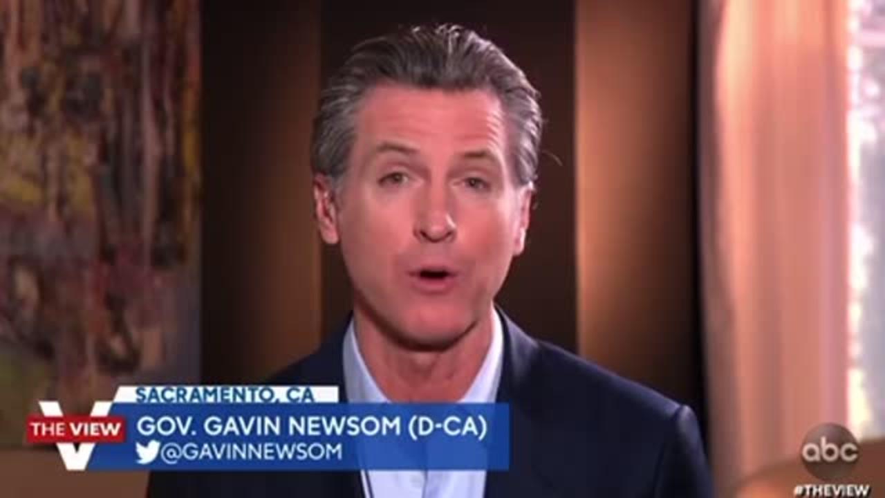Gavin Newsom gets Roasted by reporter on the View