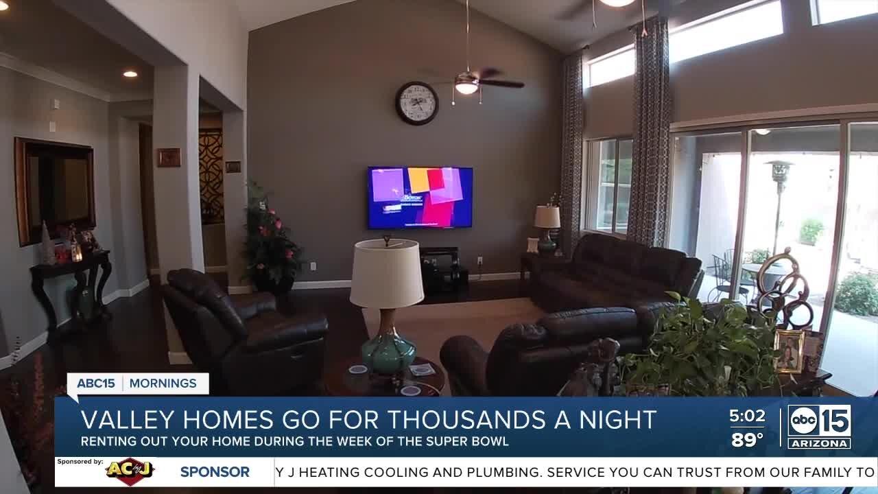 Valley residents to make big money renting out their homes week of Super Bowl