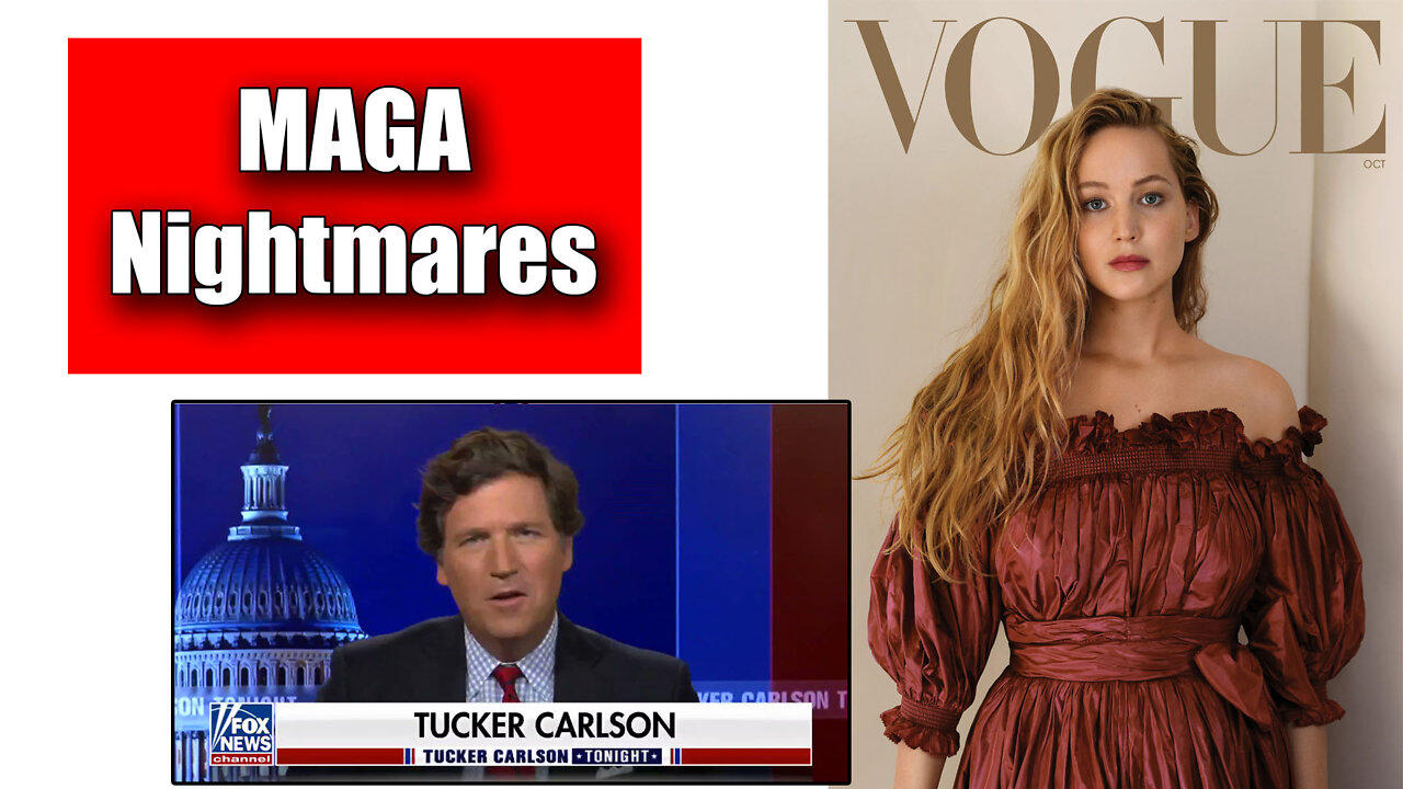 Jennifer Lawrence Is Having MAGA Nightmares About Tucker Carlson