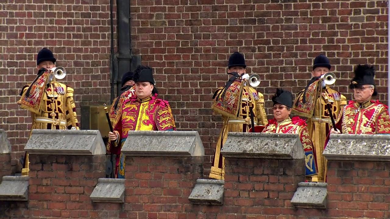 Trumpets sound for King's Proclamation