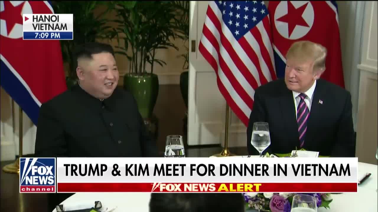 Trump - Kim Jong Un, kick off second summit with dinner.