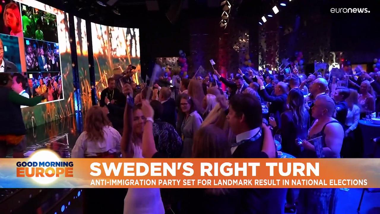 Sweden election: Right-wing bloc edges ahead, but final result could take days