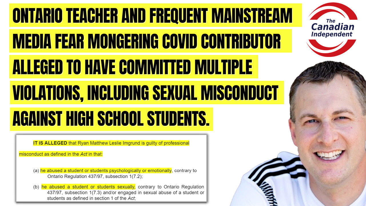 Ontario teacher and frequent mainstream media Covid contributor accused of sexual misconduct