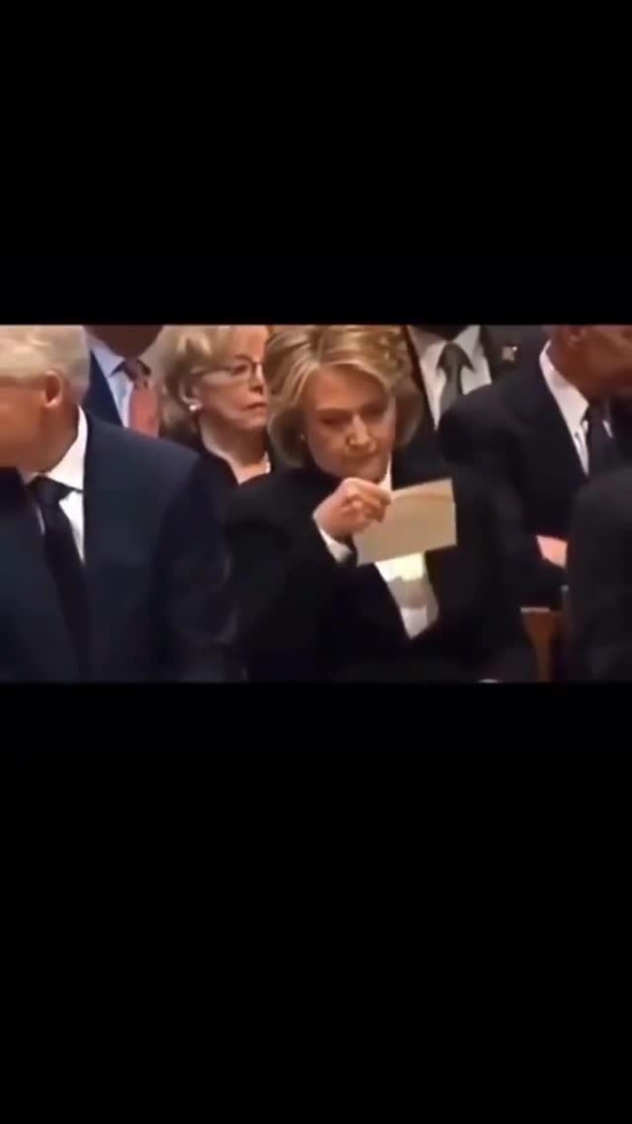 Envelopes at Bush funeral opened reactions from the demonic recipients.