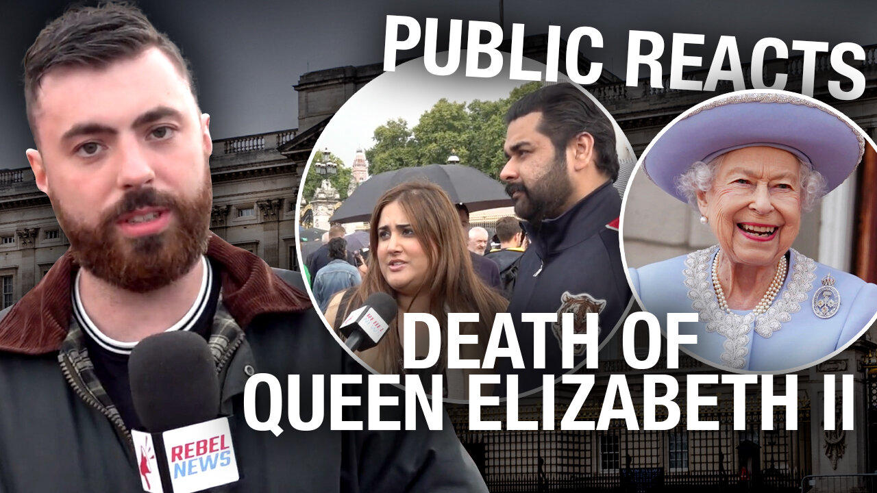 Thousands outside of Buckingham Palace react to the death of Queen Elizabeth II
