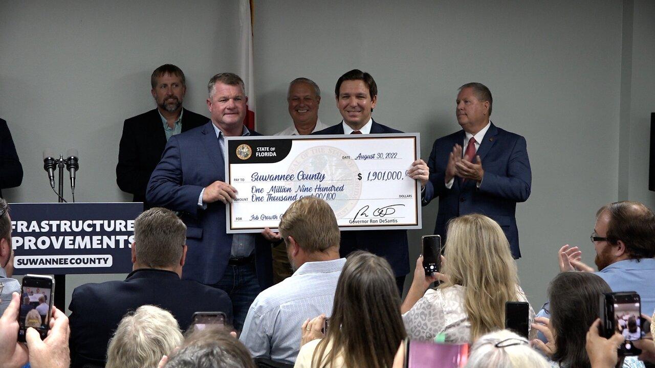 Gov. DeSantis Awards $1.9 Million to Suwannee for Infrastructure Expansion