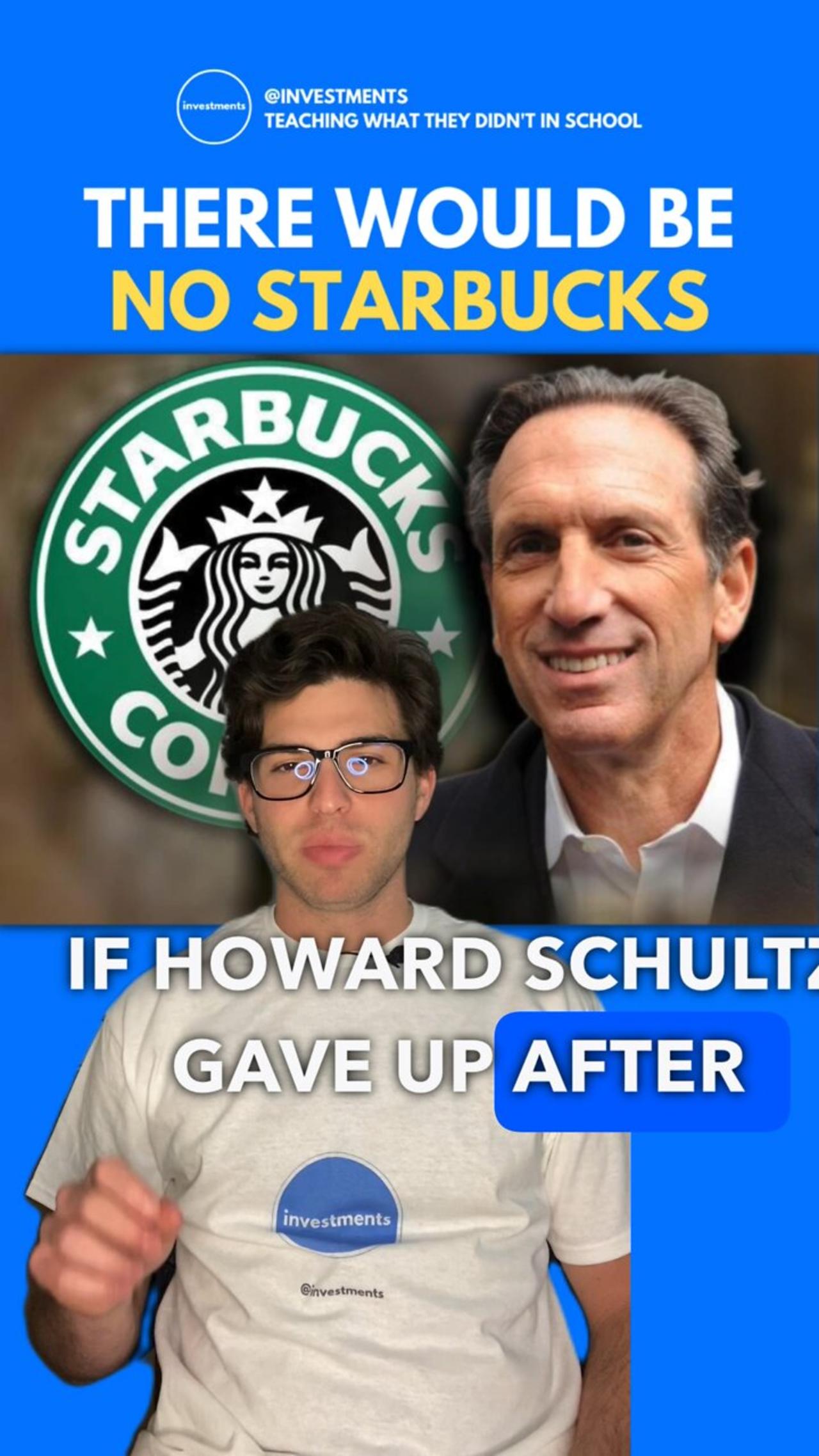 ☕️😳There’d be no Starbucks if Howard Schultz gave up after being rejected 217 times.