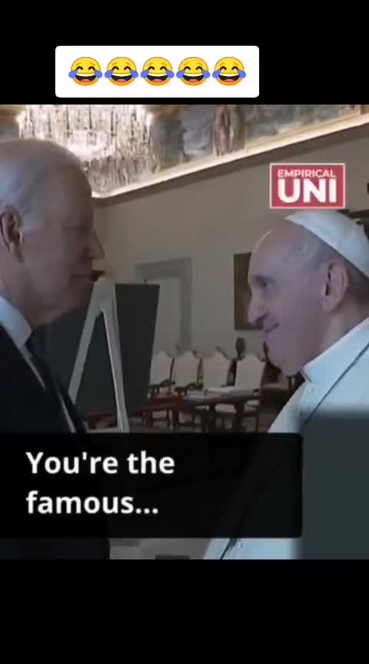 Pope knows he is a famous baseball player
