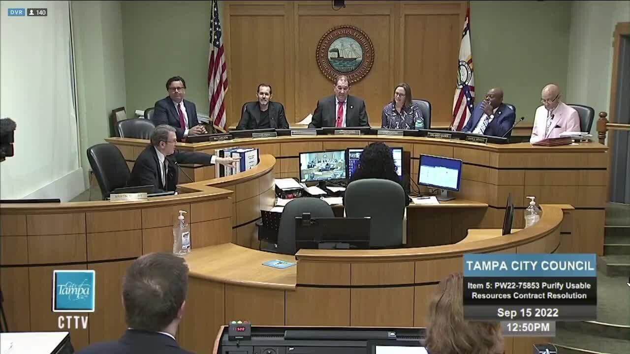 Tampa City Council halts any new funding of the PURE water project