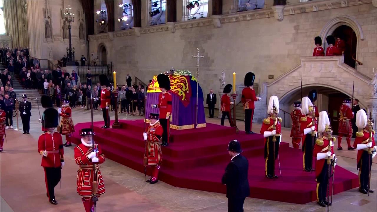 David Beckham attends Queen's lying-in-state