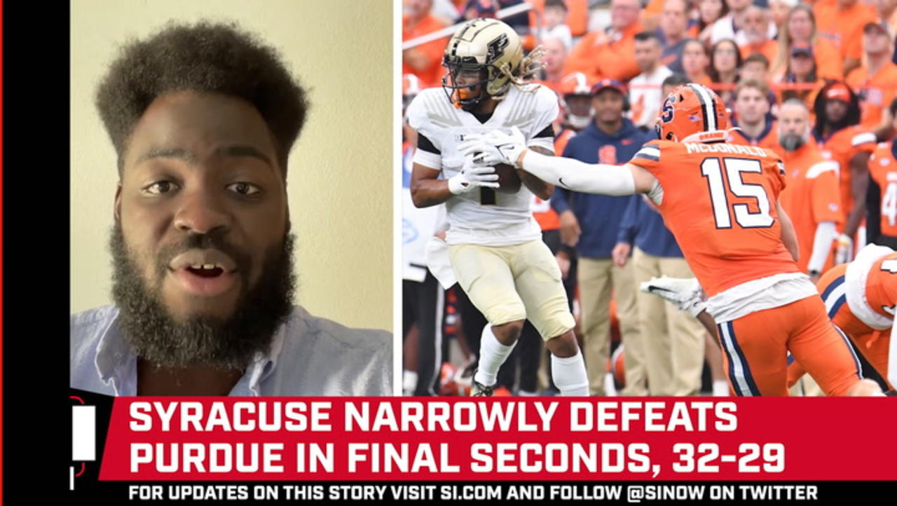 Syracuse Comes Back in Final Seconds to Defeat Purdue, 32-29