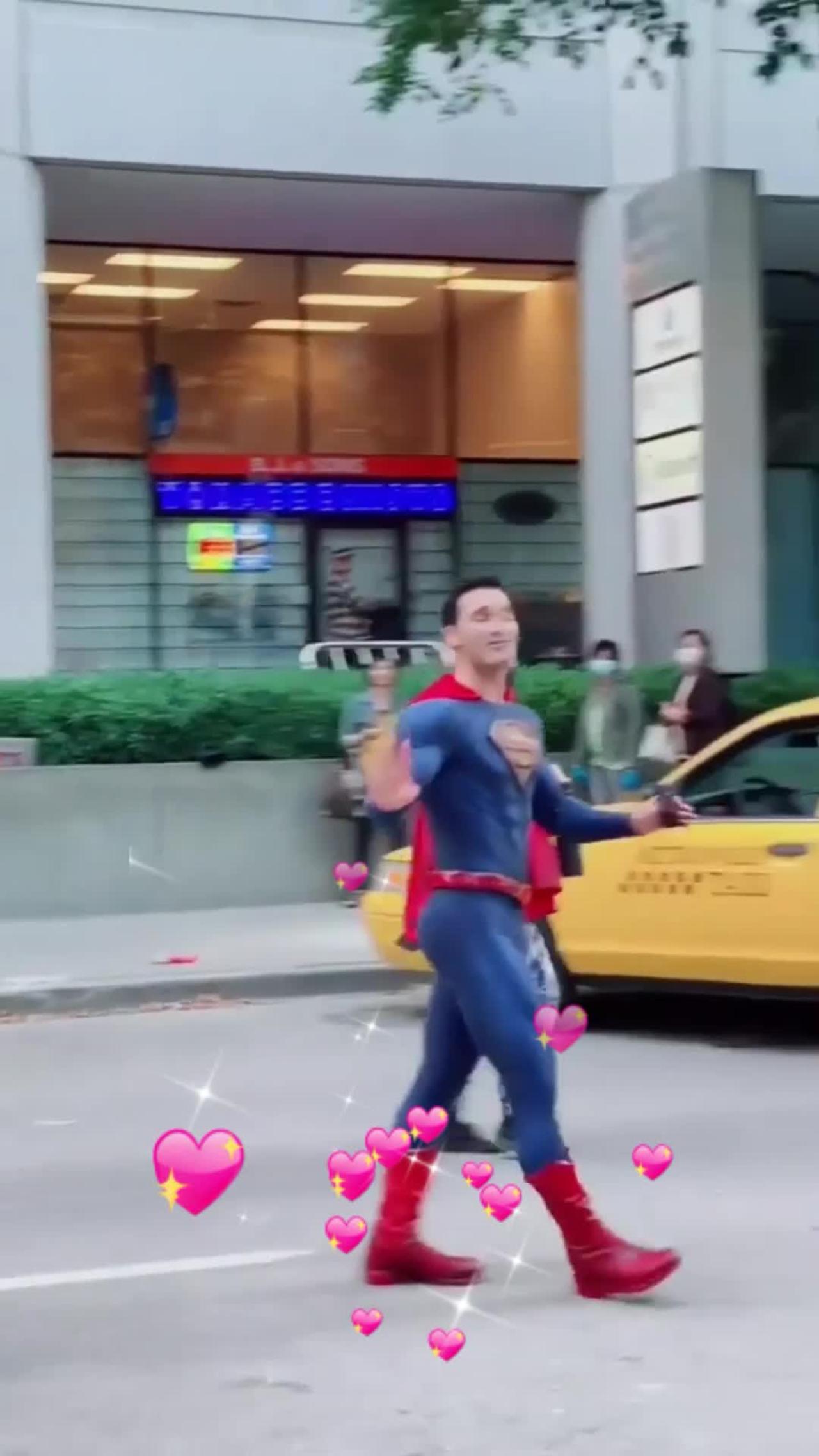 Superman taking a walk lol