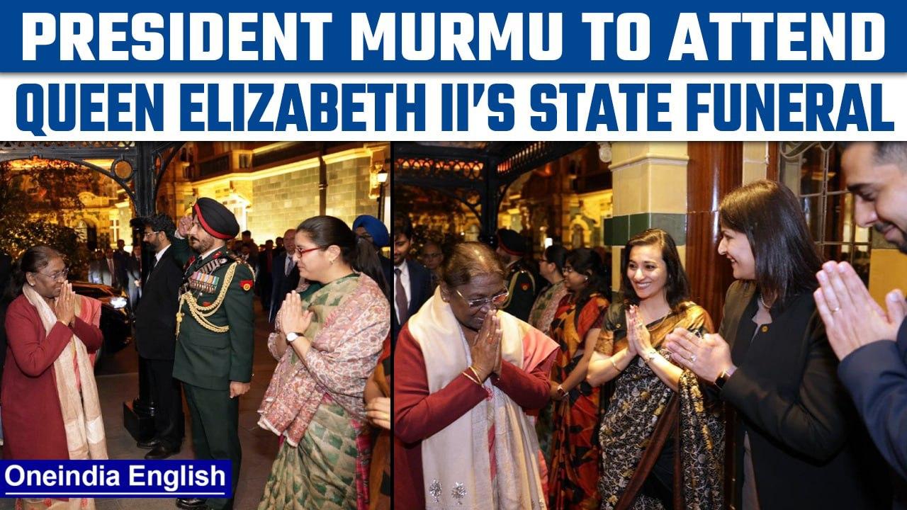 President Murmu arrives in London, to attend Queen Elizabeth II’s funeral | Oneindia News *News