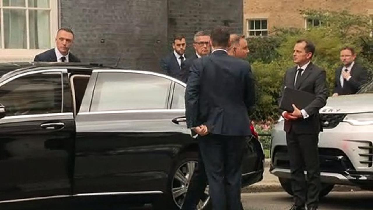 Polish President arrives at 10 Downing Street
