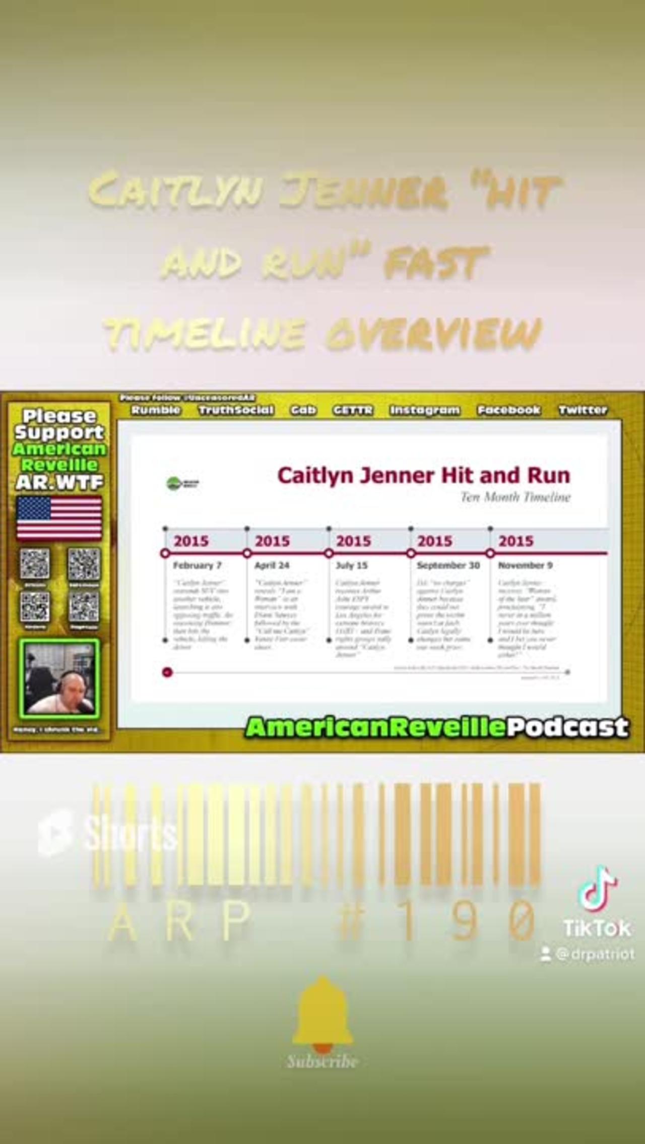 Caitlyn Jenner “hit and run” fast timeline overview #shorts