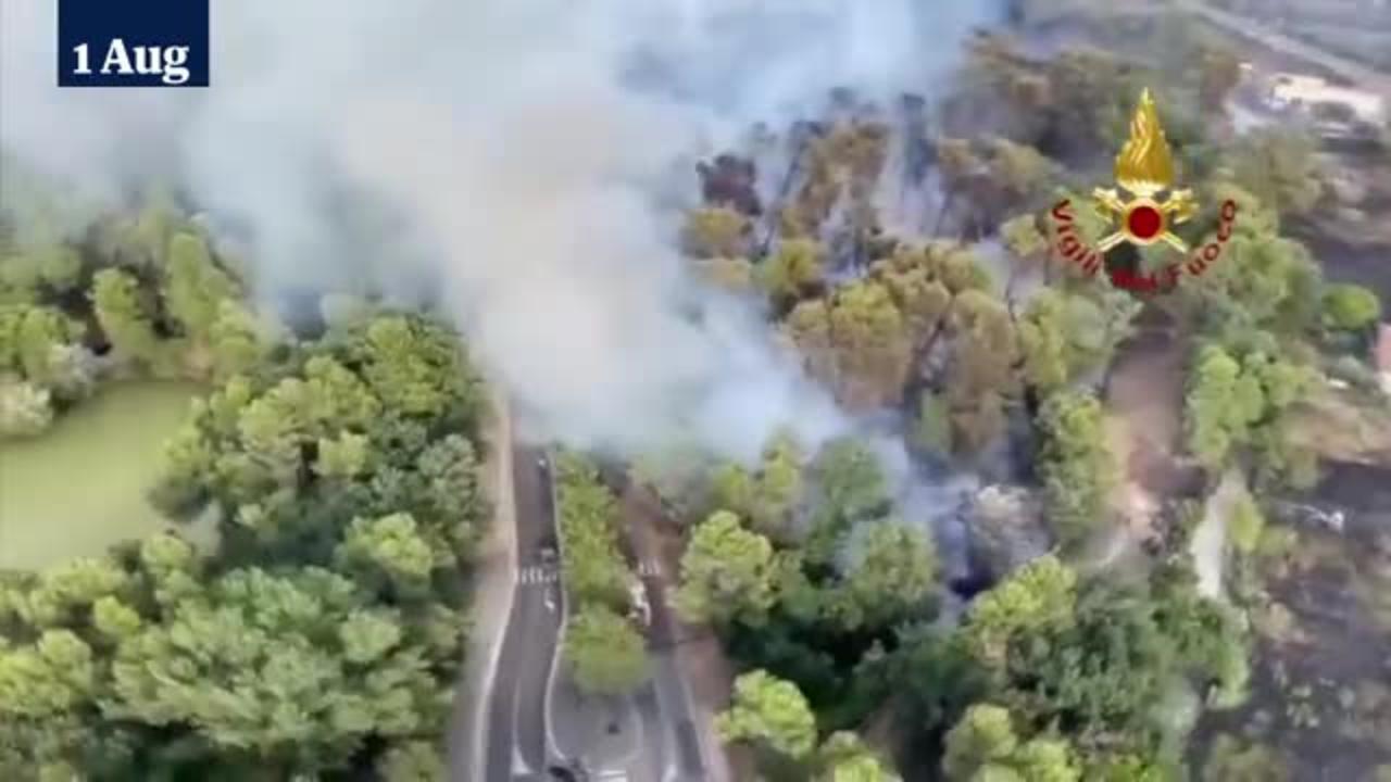 Residents and tourists evacuated after fire near Pescara