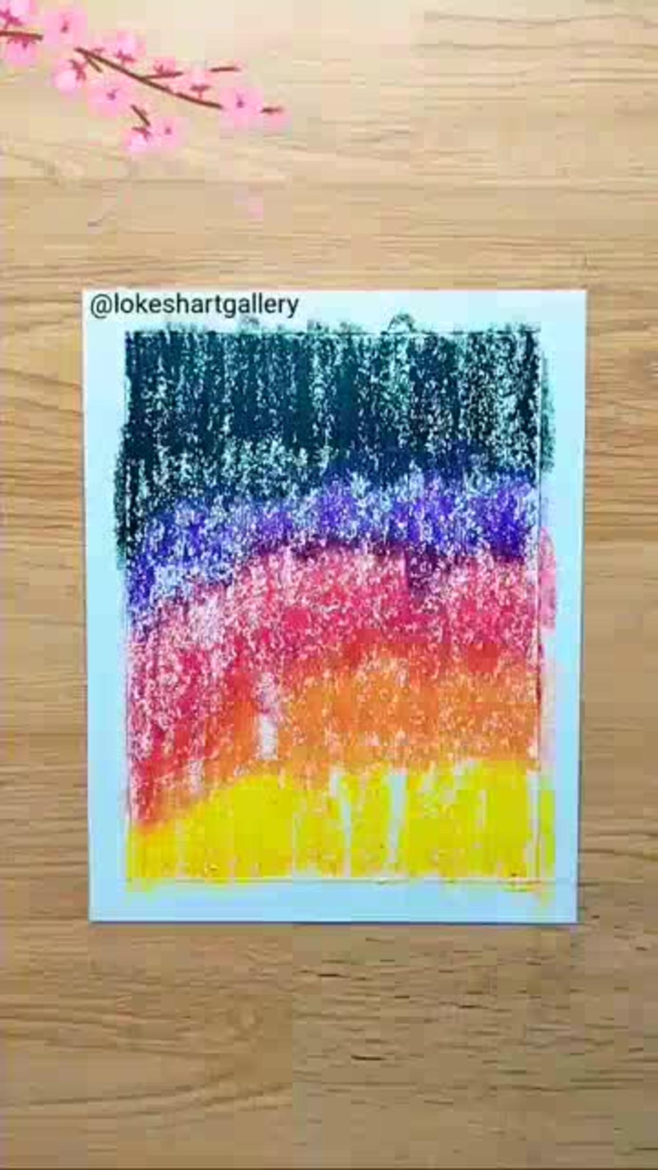 Easy oil pastel drawing - scenery drawing - One News Page VIDEO