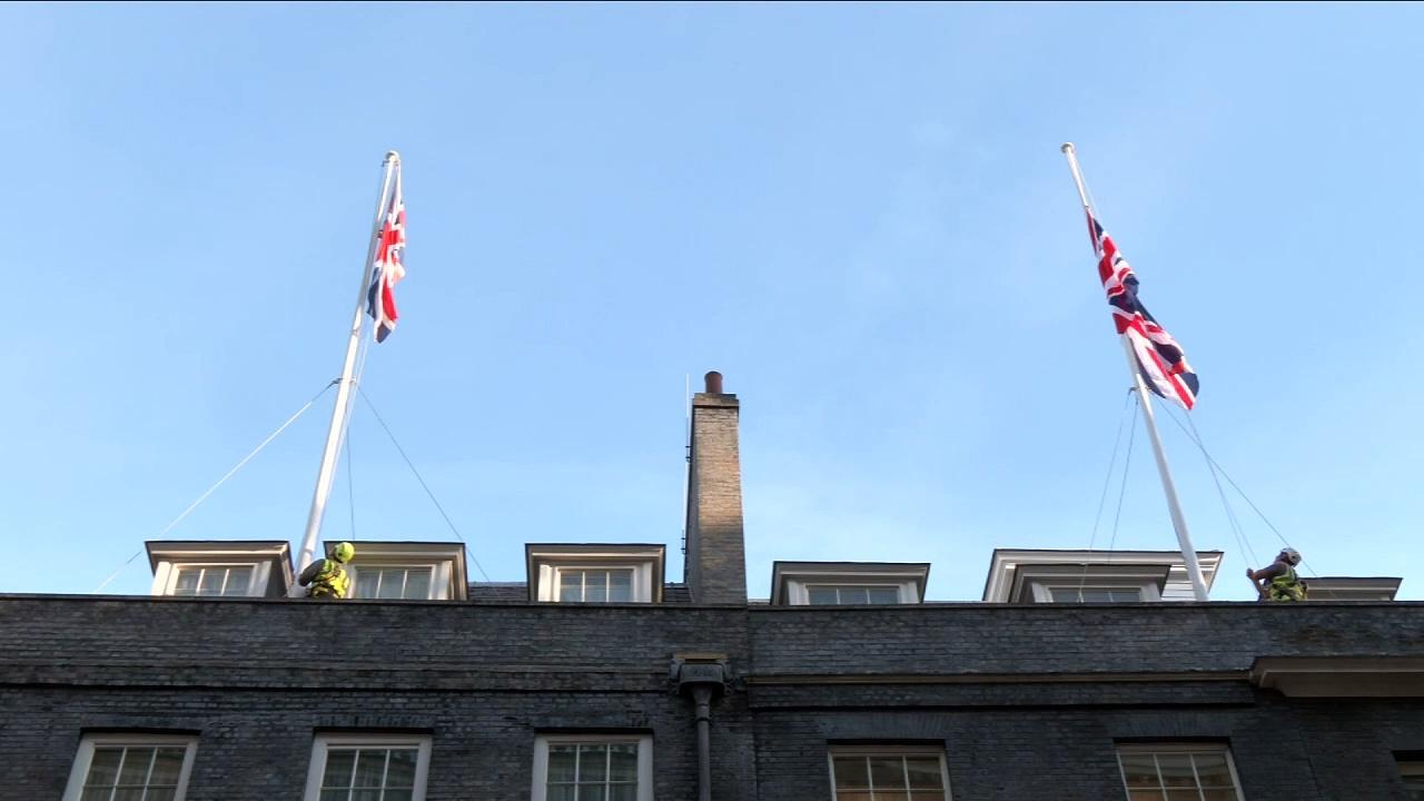Union flags return to full mast following Queen's funeral
