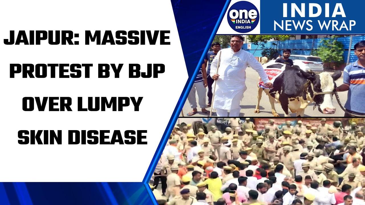 Rajasthan: Big BJP protest in Jaipur over Lumpy Skin Disease, calls for action | Oneindia News*News