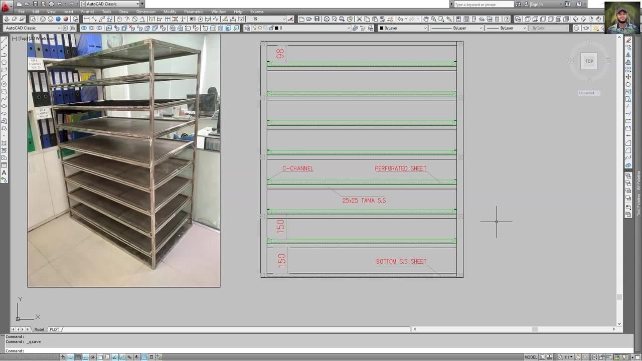 How to Make STAINLESS STEEL TRAY RACKS for industries in AutoCAD