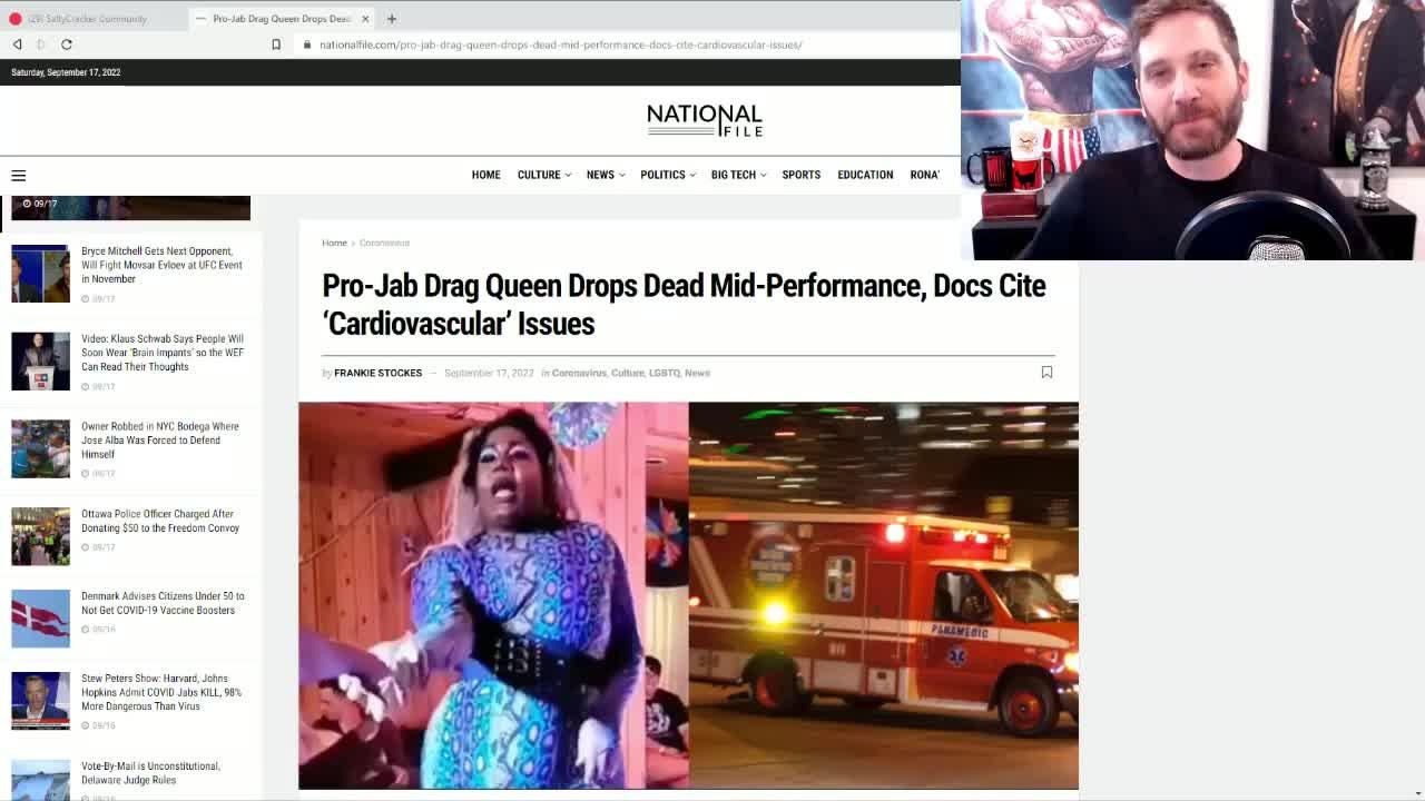 Pro-Jab 25 Year Old Drag Queen Drops Dead Mid-Performance
