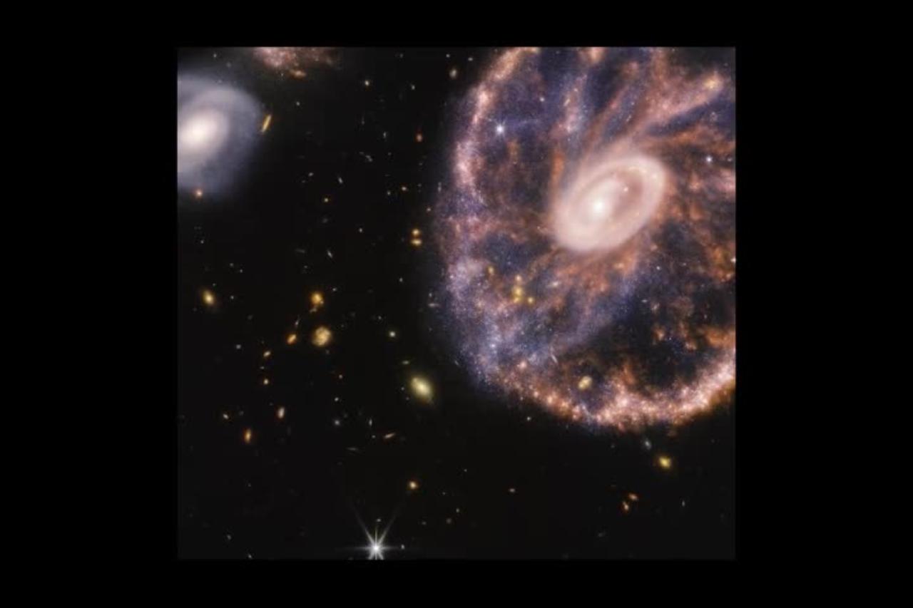 James Webb Space Telescope Capture Massive Supernova Explosion Neat Cartwheel Galaxy