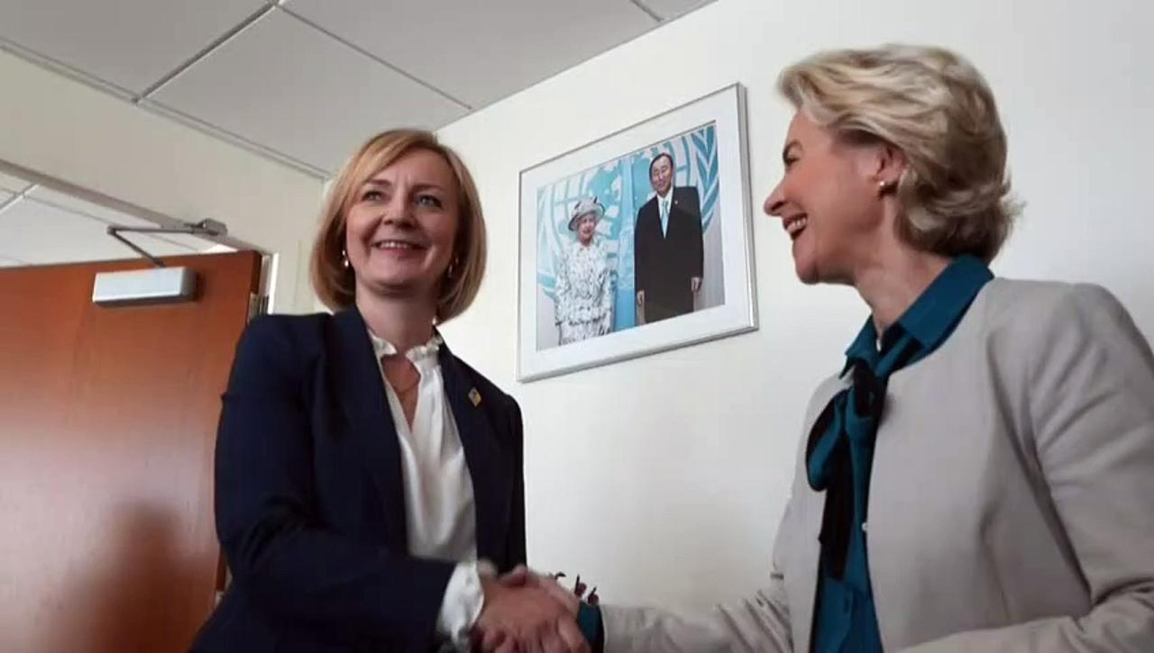 Truss holds bilat meeting with Ursula von der Leyen at UNGA