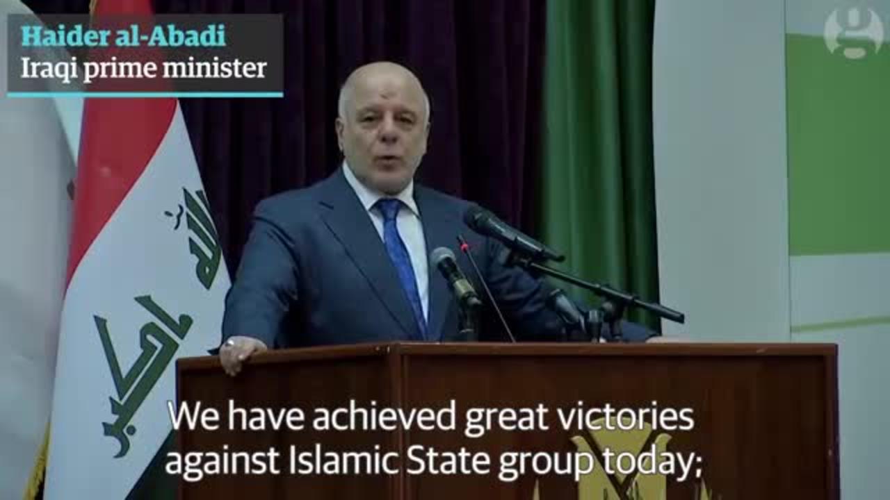 All Iraqi lands have been liberated from Isis, says Haider al-Abadi