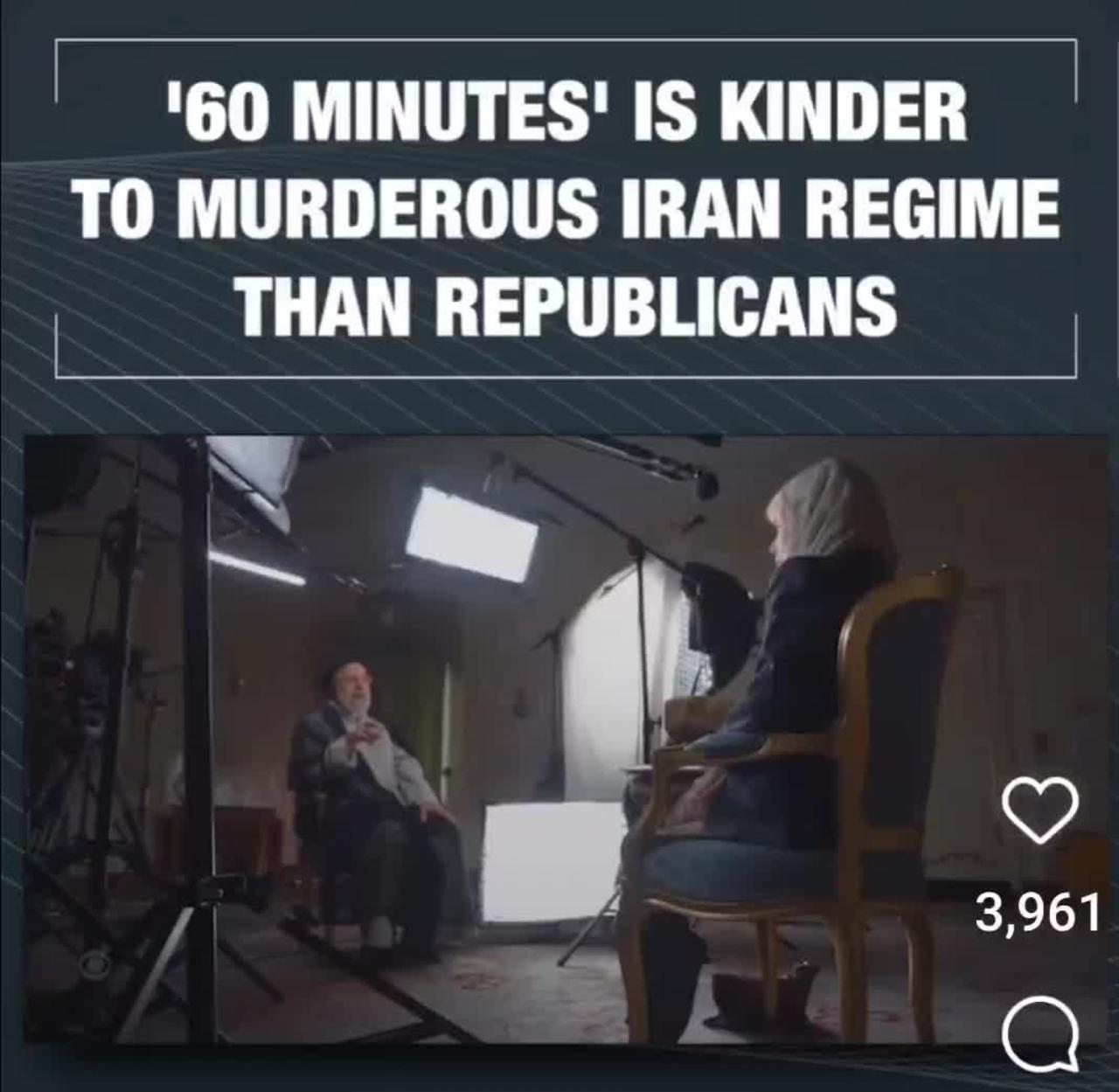 60 MINUTES' IS KINDER TO MURDEROUS IRAN REGIME THAN REPUBLICANS