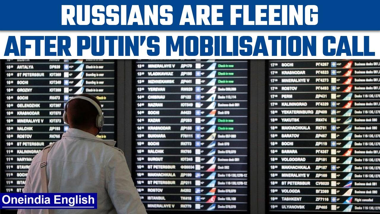 Russians flee the country on one-way flights after Putin’s call for mobilization | Oneindia News