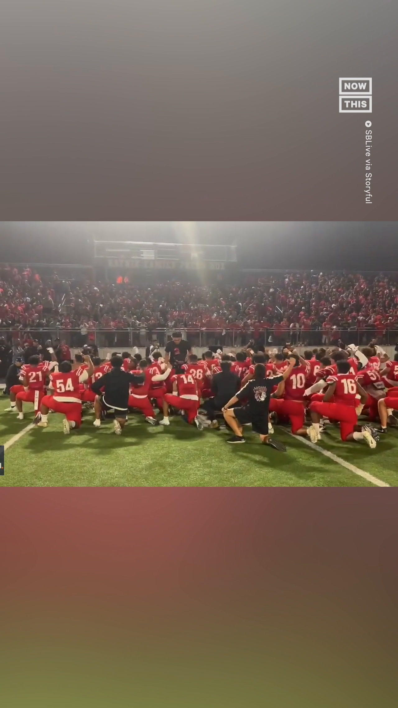 Hawaiian High School Football Team Performs Haka Before Game