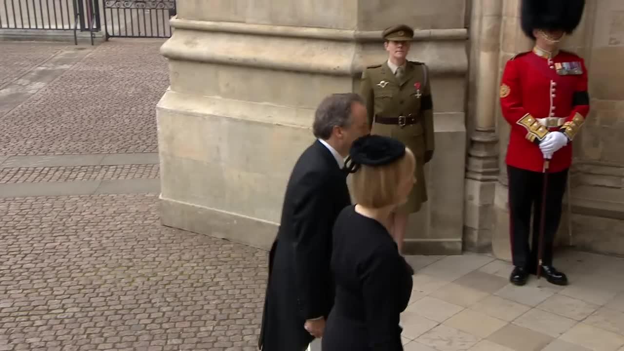 Queen's funeral: Liz Truss Arrives at Westminster Abbey