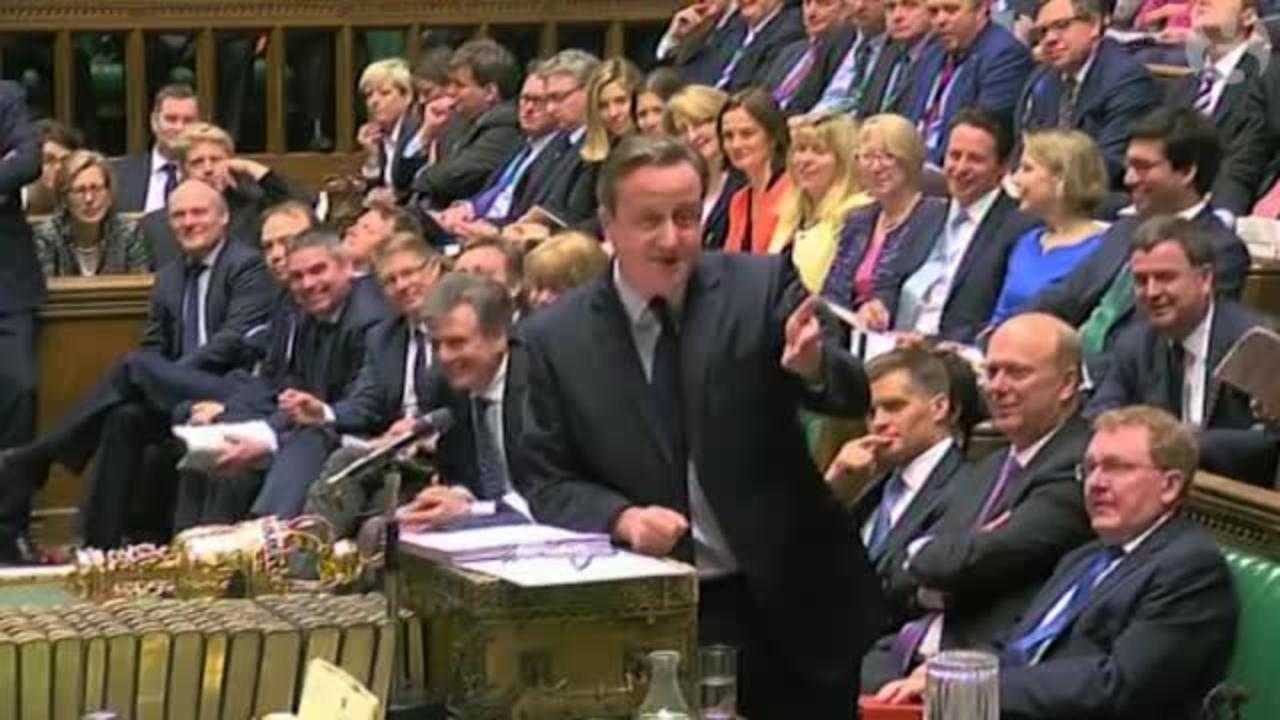 David Cameron and Jeremy Corbyn clash at PMQs
