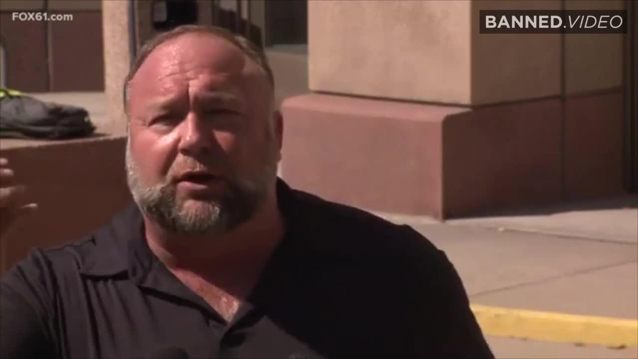FULL VIDEO: Alex Jones Speaks To Reporters Outside Courthouse In Connecticut
