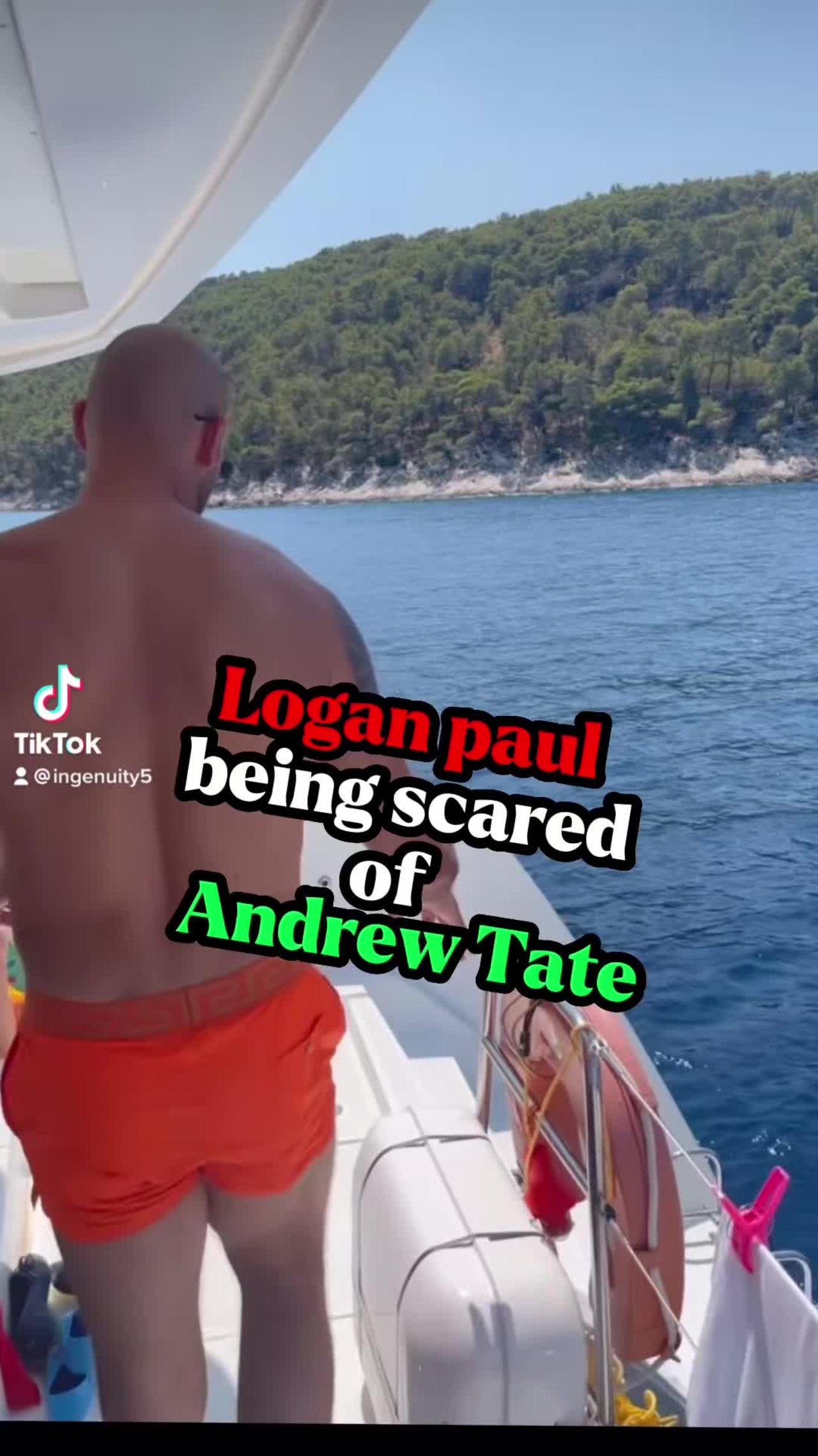 Logan Paul being scared of Andrew Tate