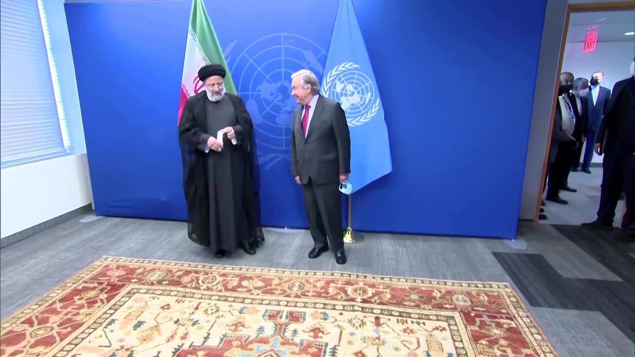 UN's Guterres meets Russia's Lavrov, Iran's Raisi