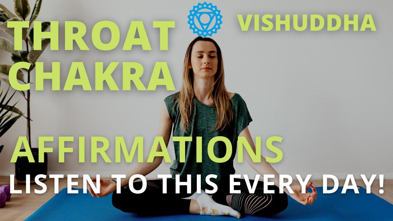 Powerful Throat Chakra Affirmations [Boost Expression and Communication] Listen Every Day!