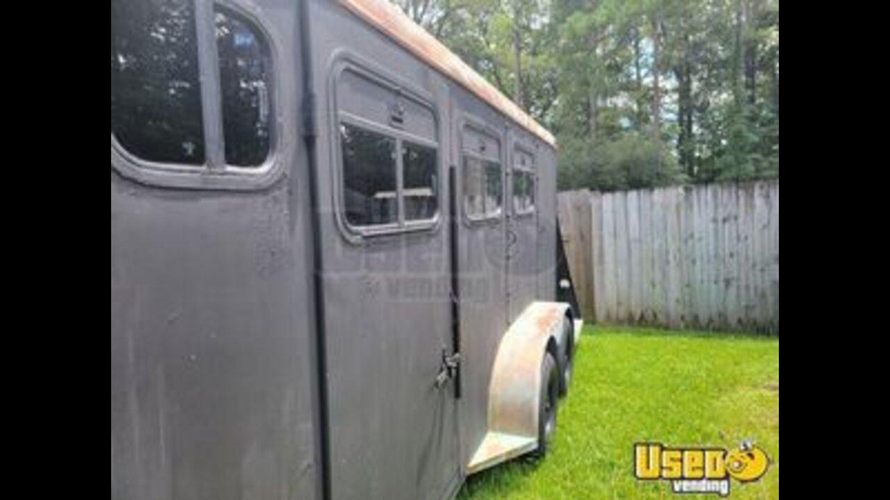 Retro-Style Horse Trailer Mobile Barbershop | Barbershop on Wheels for Sale in Mississippi