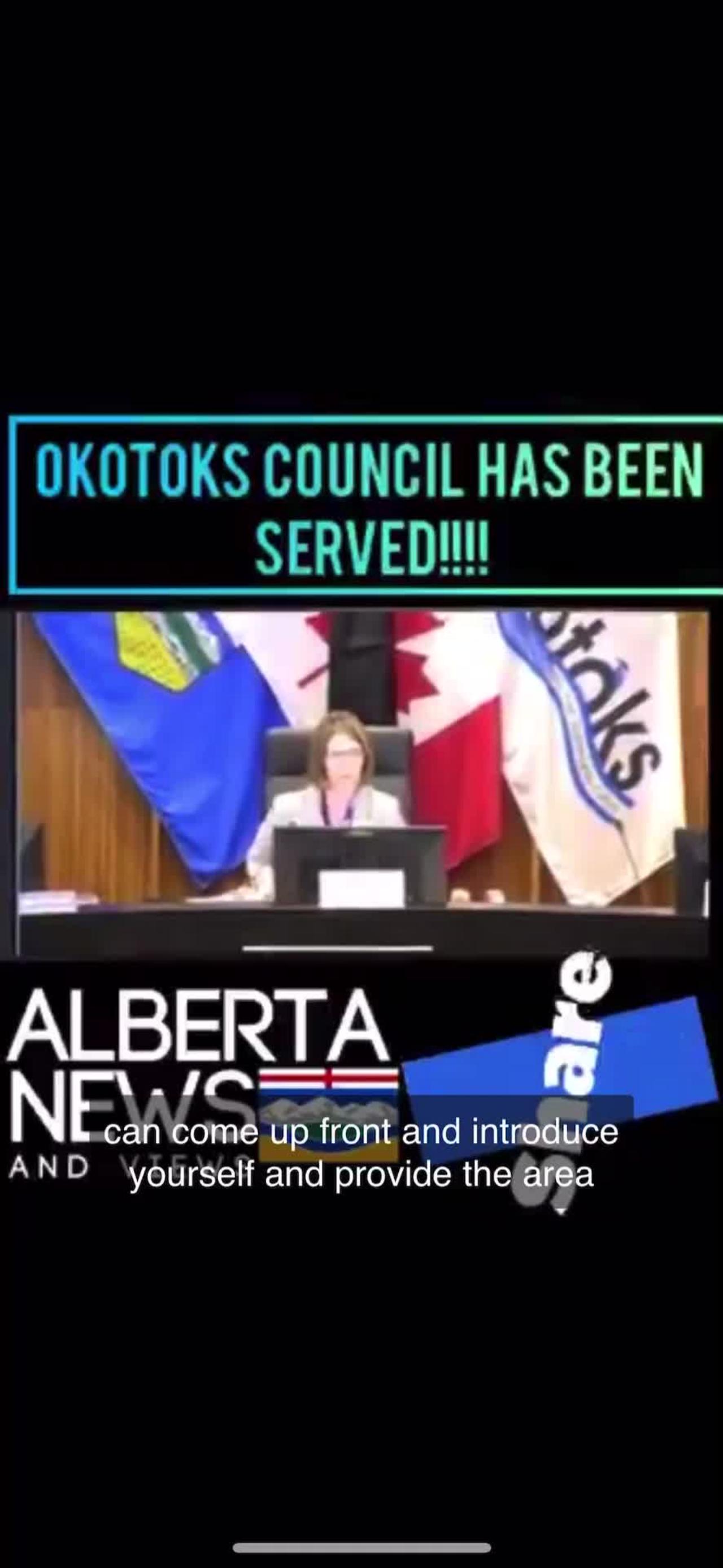 Okotoks Town Council served NoL
