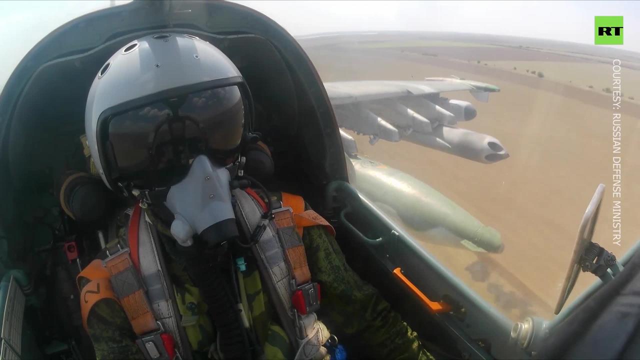 Su-25 aircraft combat sortie during special military operation