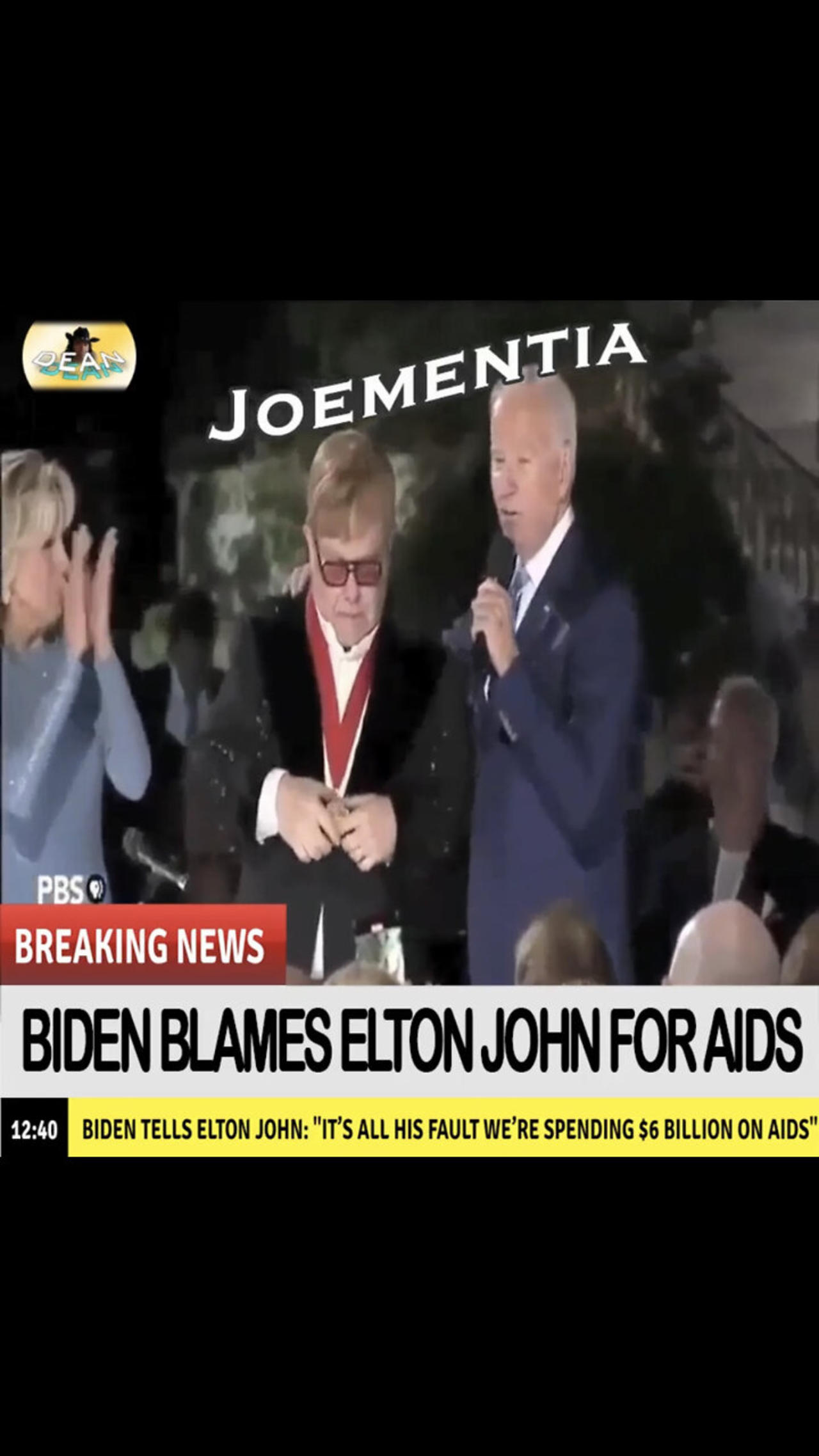 🎥MashUp: 🤡 Joementia Biden Blames Elton John For AIDS