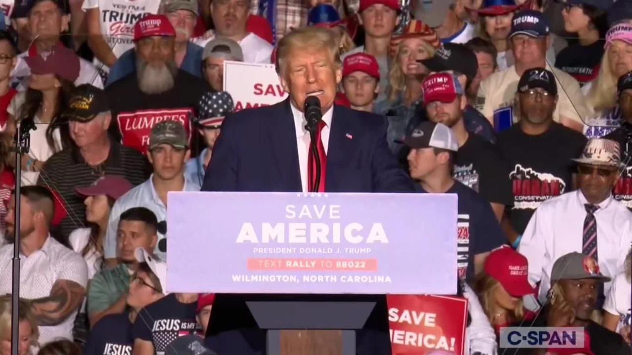 President Trump Holds Rally in Wilmington, North Carolina