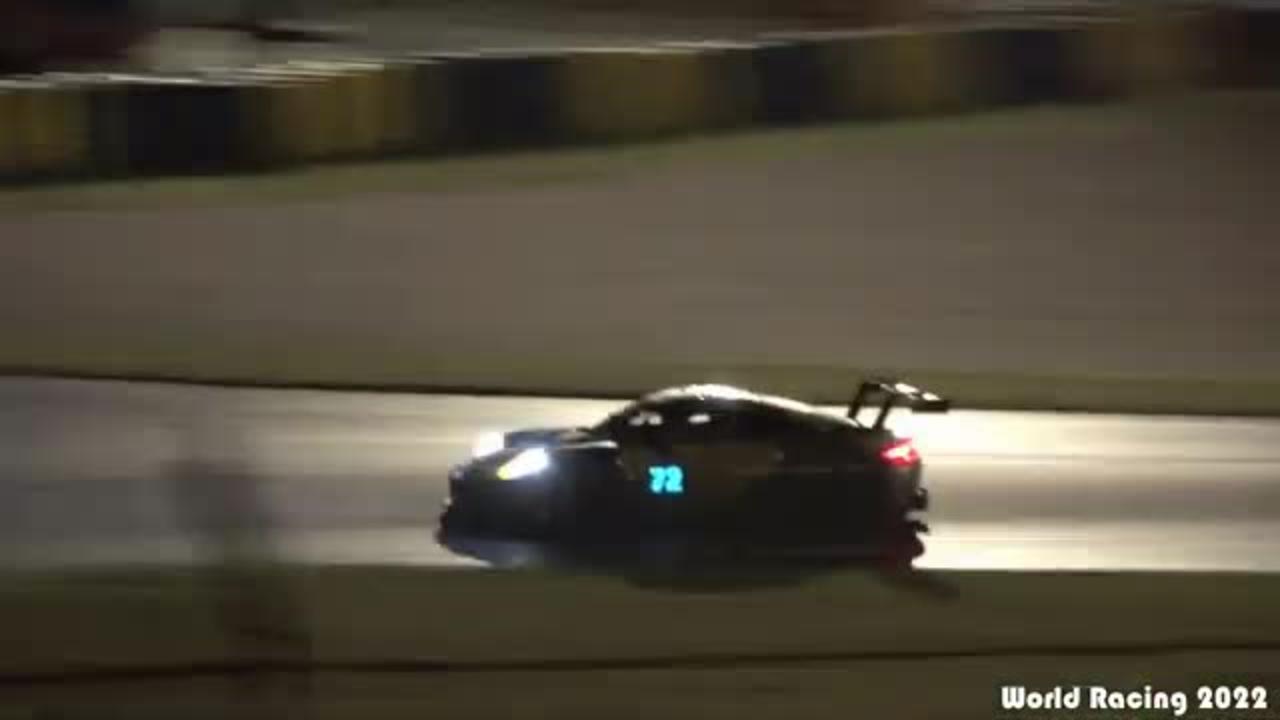 Porsche 911 RSR-19 At Night - Loud Flat 6 Sound ! 24H Le Mans 2021_Cut