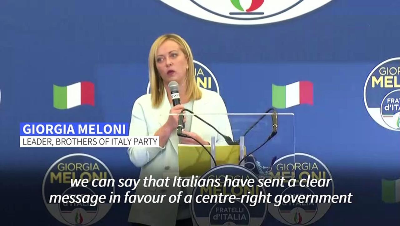 Far-right Meloni says she will govern for all Italians