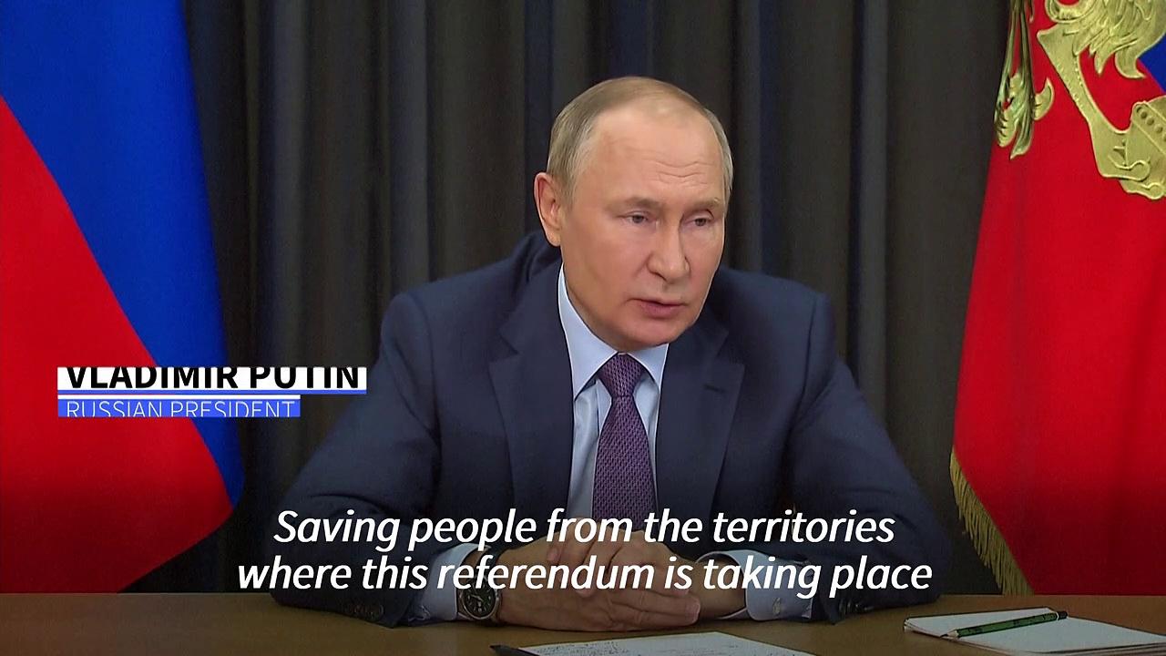 Putin wants to 'save people' from Moscow-held Ukrainian territories
