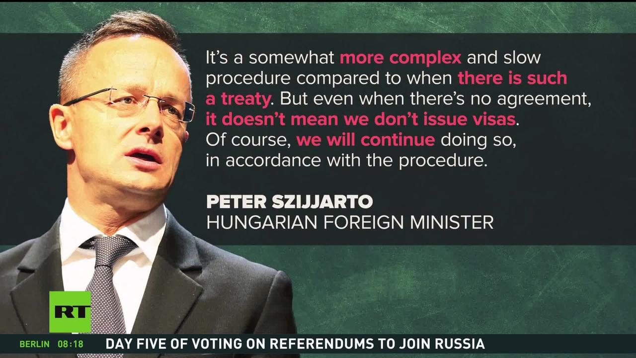 Hungary to continue issuing visas for Russians despite calls for ban
