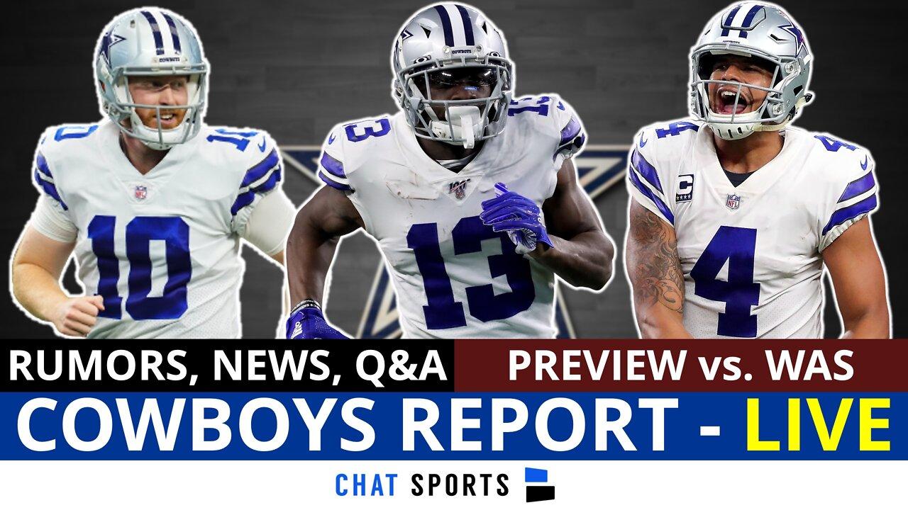 Cowboys Report LIVE: Dak Prescott Injury News, Cooper Rush & Preview vs. Commanders