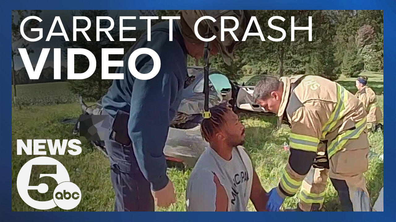 Police release video of aftermath of Myles Garrett car crash